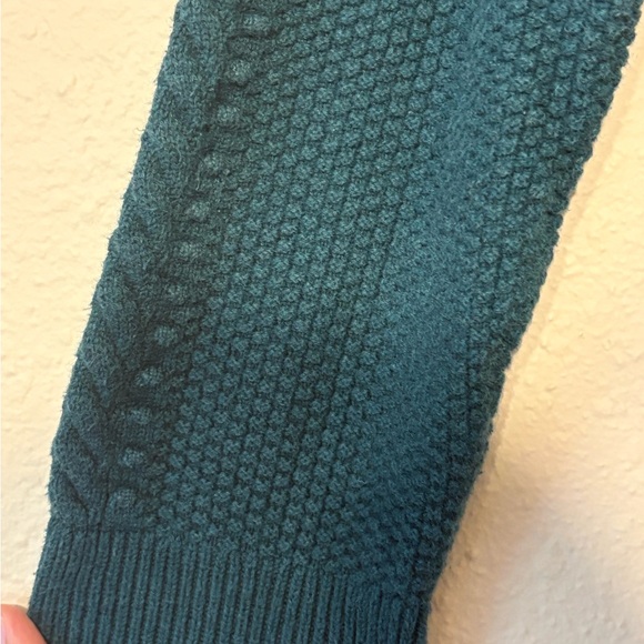 LOFT Blue/Green Crew Neck Sweater Soft Knit Pullover - Picture 6 of 8